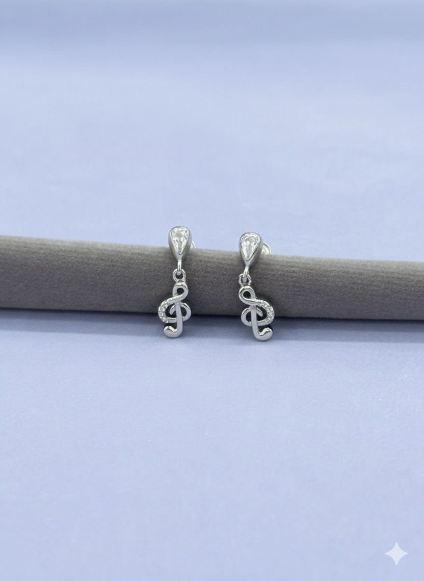 92.5 Silver Baby Music Charm Drops 